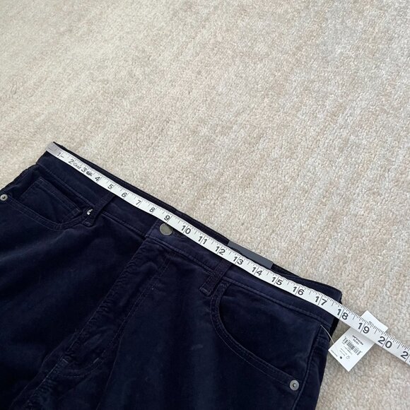 NWT Gap Velvet Velour High Rise Vintage Slim Blue Pants 16/33 - Picture 8 of 12